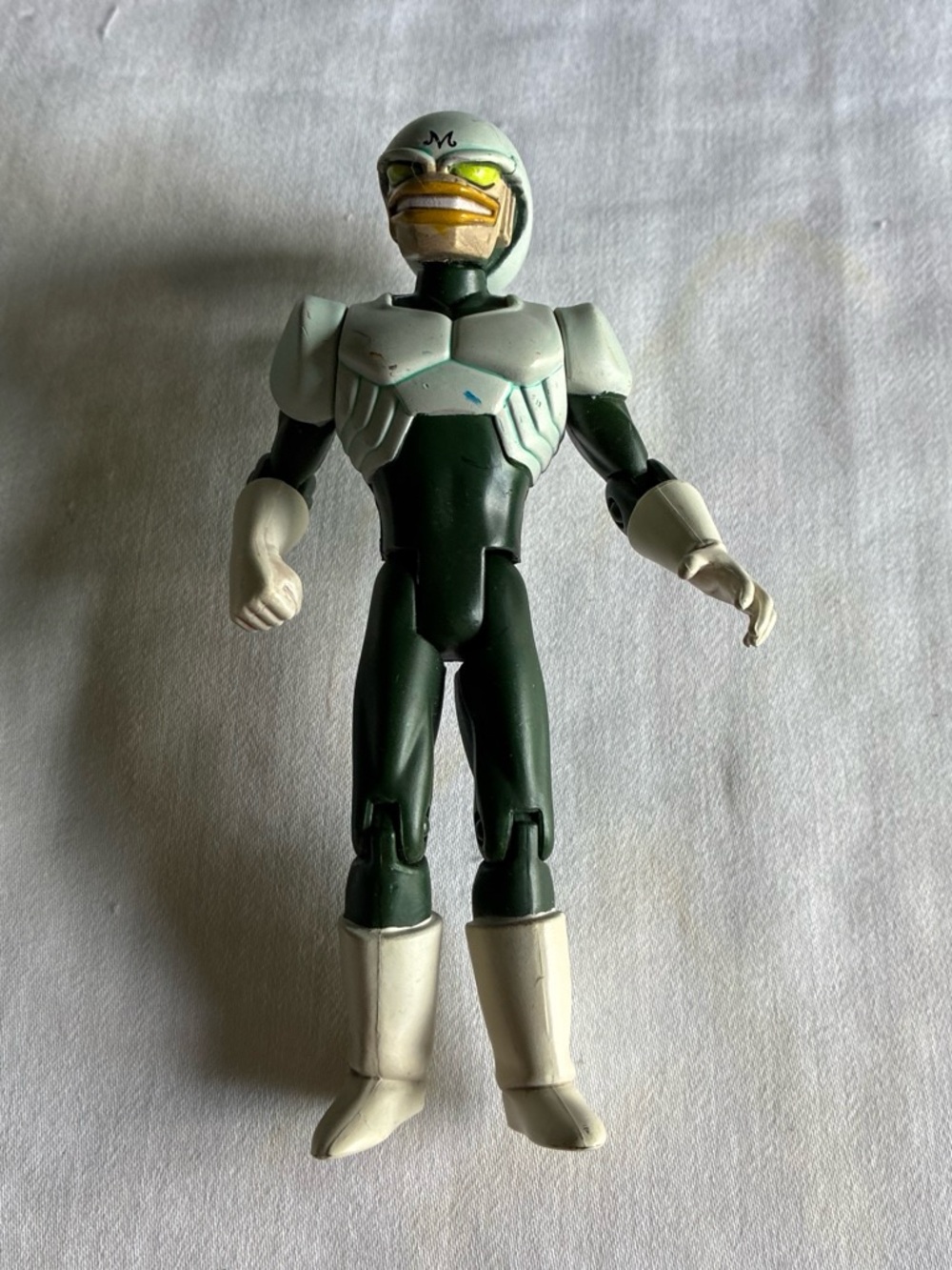 Dragon Ball Z Green and White Helmeted Action Figure - Armored Hero